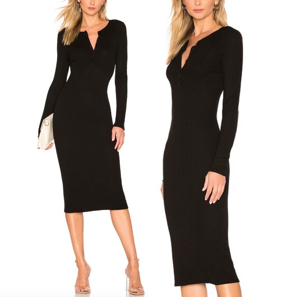 ENZA COSTA x REVOLVE Thermal Henley Midi Dress